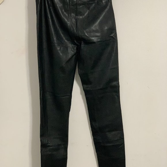 Black Leather Pants - Picture 2 of 4